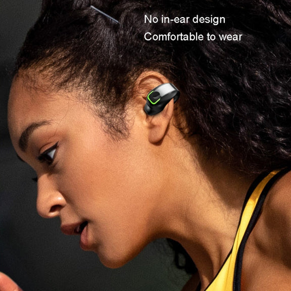 GD28 IPX4 Water-resistant Single-ear Lightweight Clip Ear Bluetooth Earphone(White)