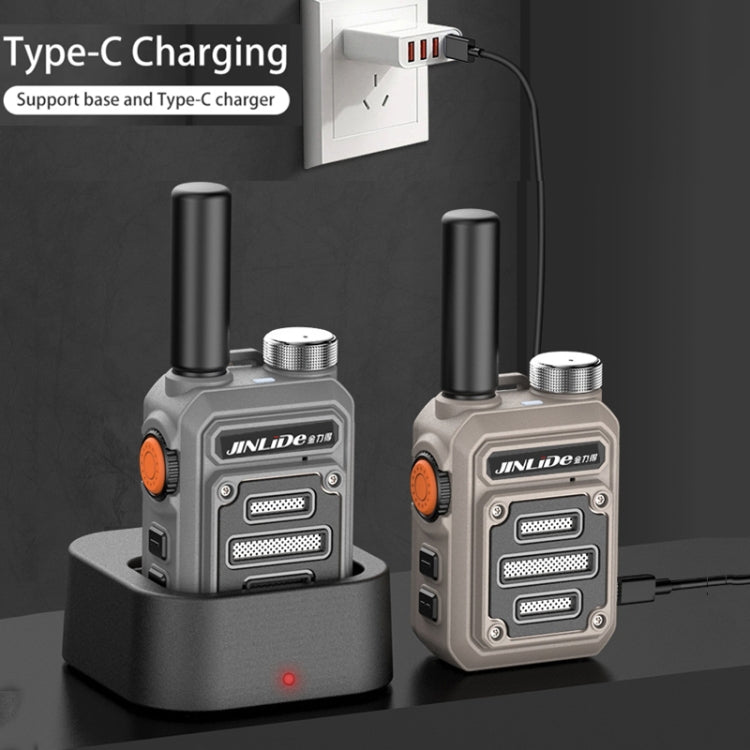 JINLIDE 3-5km 8W 6000mAh Hand-held Walkie Talkie Wireless Copy Frequency Ham Radio, CN Plug(Yellow) - Handheld Walkie Talkie by PMC TechLife | Online Shopping South Africa | PMC TechLife | Buy Now Pay Later Mobicred