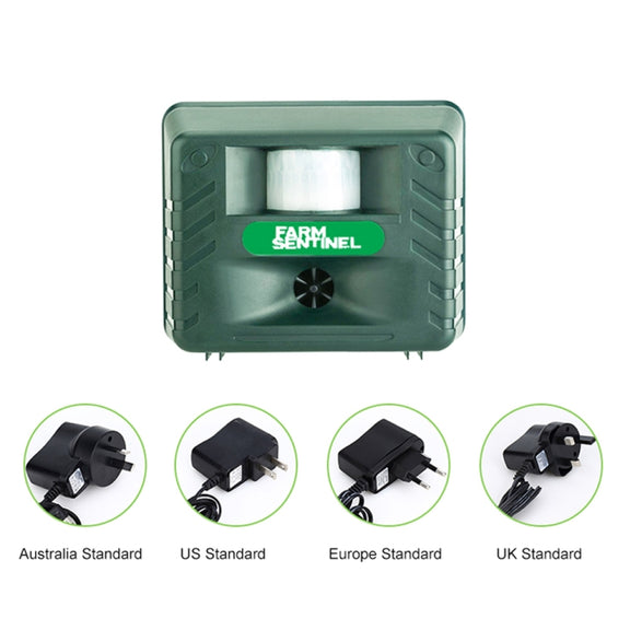 SK131 Garden Outdoor Ultrasonic Rat Repeller Snake Repelle Farm Animal Driving Device(AU Plug)