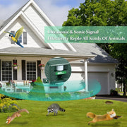 SK131 Garden Outdoor Ultrasonic Rat Repeller Snake Repelle Farm Animal Driving Device(US Plug)