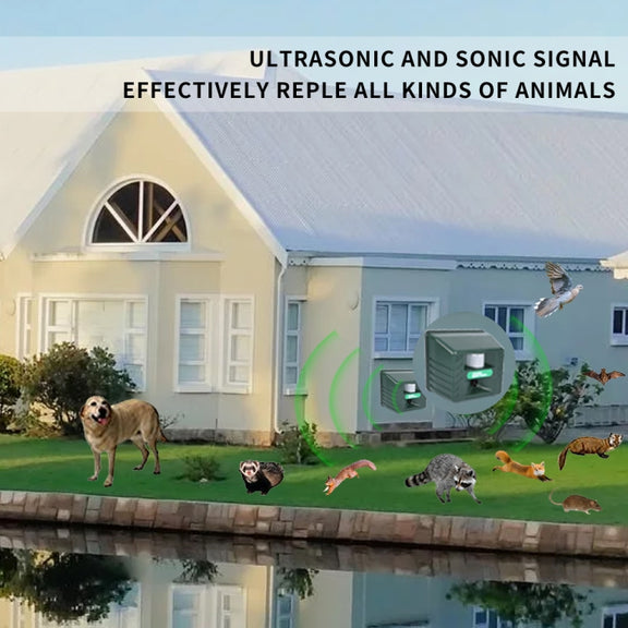SK131 Garden Outdoor Ultrasonic Rat Repeller Snake Repelle Farm Animal Driving Device(AU Plug)
