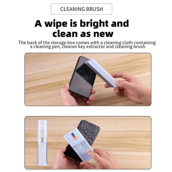 Q6S 10-in-1 Bluetooth Headphone Cleaning Pen Mobile Computer Keyboard Screen Digital Camera Cleaning Kit(Black)