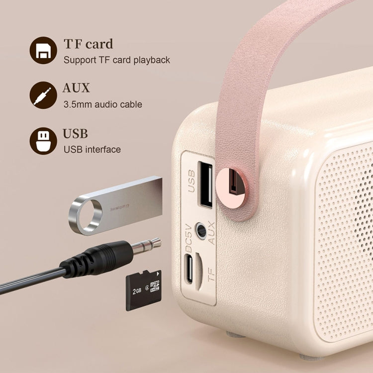 S11 Handheld Retro Alarm Clock Bluetooth Speaker Desktop Portable Clock(Pink) - Desktop Speaker by PMC Jewellery | Online Shopping South Africa | PMC Jewellery | Buy Now Pay Later Mobicred
