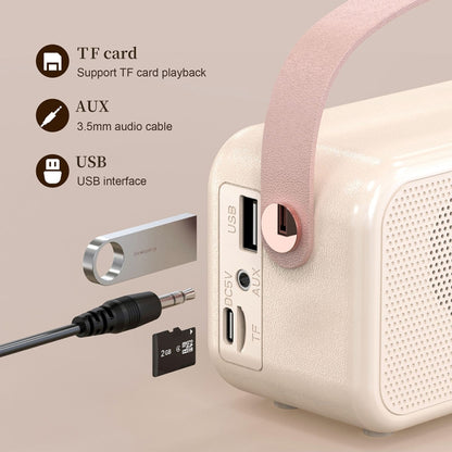 S11 Handheld Retro Alarm Clock Bluetooth Speaker Desktop Portable Clock(Pink) - Desktop Speaker by PMC Jewellery | Online Shopping South Africa | PMC Jewellery | Buy Now Pay Later Mobicred