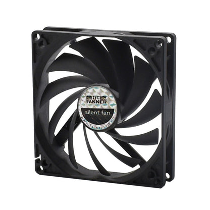 FANNER Ice Soul F10015 Desktop Computer Radiator PWM Intelligent Speed Regulation Ultra-thin Chassis Fan(Black) - Fan Cooling by FANNER | Online Shopping South Africa | PMC Jewellery | Buy Now Pay Later Mobicred