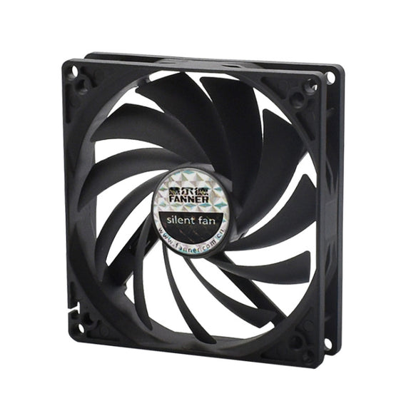 FANNER Ice Soul F10015 Desktop Computer Radiator PWM Intelligent Speed Regulation Ultra-thin Chassis Fan(Black)