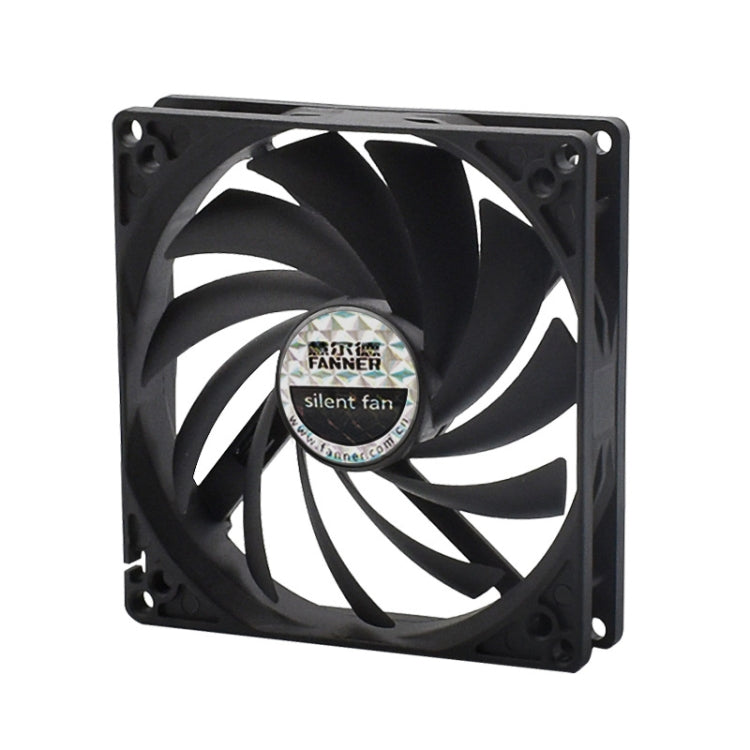 FANNER Ice Soul F10015 Desktop Computer Radiator PWM Intelligent Speed Regulation Ultra-thin Chassis Fan(Black)
