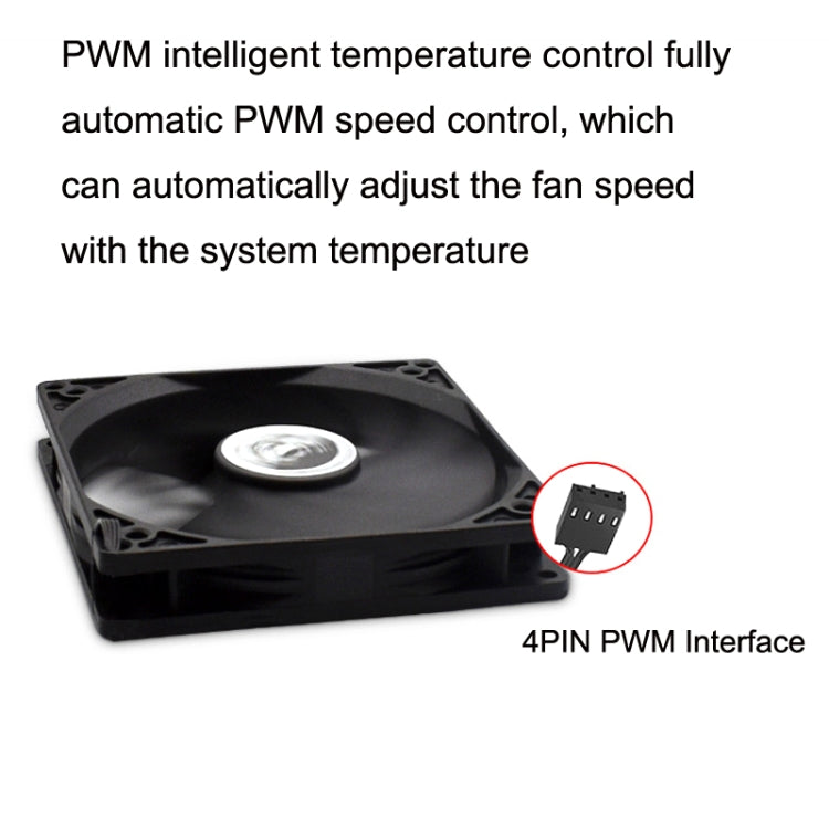 FANNER Ice Soul F10015 Desktop Computer Radiator PWM Intelligent Speed Regulation Ultra-thin Chassis Fan(Black) - Fan Cooling by FANNER | Online Shopping South Africa | PMC Jewellery | Buy Now Pay Later Mobicred