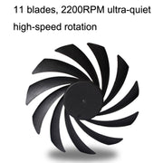 FANNER Ice Soul F10015 Desktop Computer Radiator PWM Intelligent Speed Regulation Ultra-thin Chassis Fan(Black)