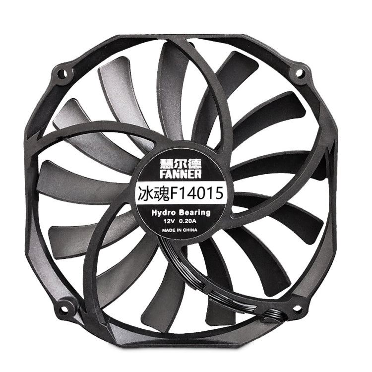 FANNER Ice Soul F14015 4PIN PWM Ultra-thin Chassis Fan Desktop Computer Radiator(Black) - free shipping - PMC Jewellery - Order now!