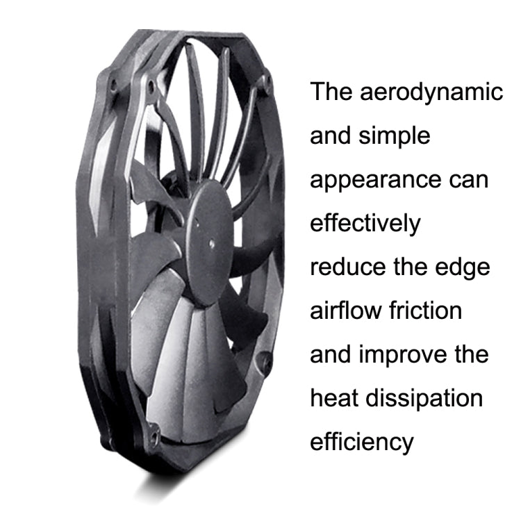 FANNER Ice Soul F14015 4PIN PWM Ultra-thin Chassis Fan Desktop Computer Radiator(Black) - free shipping - PMC Jewellery - Order now!