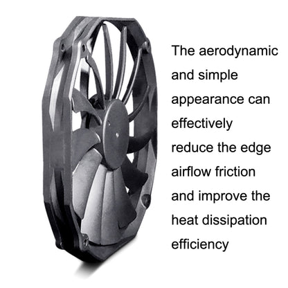FANNER Ice Soul F14015 4PIN PWM Ultra-thin Chassis Fan Desktop Computer Radiator(Black) - free shipping - PMC Jewellery - Order now!