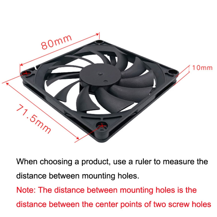 FANNER Ice Soul F8010 Ultra Thin 4pin PWM Intelligent Speed Adjustment Chassis Fan - Fan Cooling by PMC Jewellery | Online Shopping South Africa | PMC Jewellery