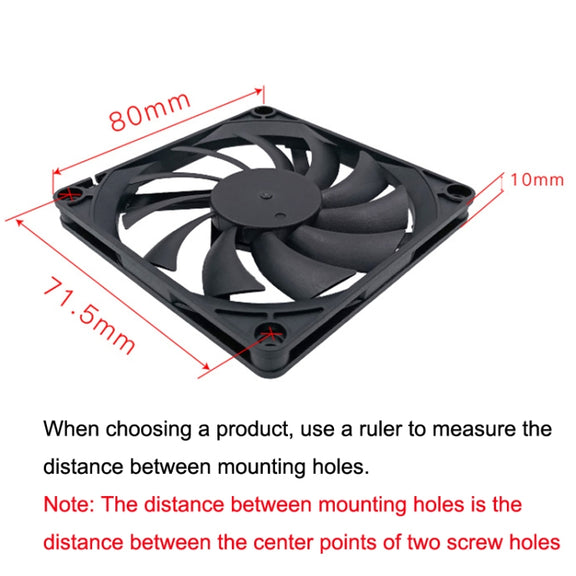 FANNER Ice Soul F8010 Ultra Thin 4pin PWM Intelligent Speed Adjustment Chassis Fan