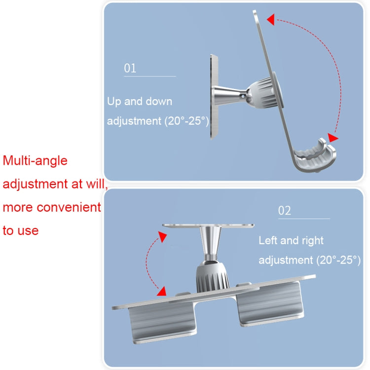 B87 Punch-free Tablet PC Aluminum Alloy Bracket Bathroom Kitchen Adhesive Wall Phone Holder(Silver Gray)
