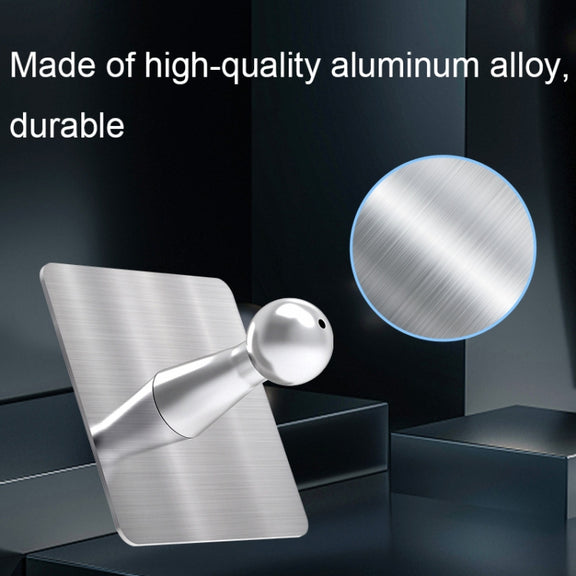 B87 Punch-free Tablet PC Aluminum Alloy Bracket Bathroom Kitchen Adhesive Wall Phone Holder(Silver Gray)