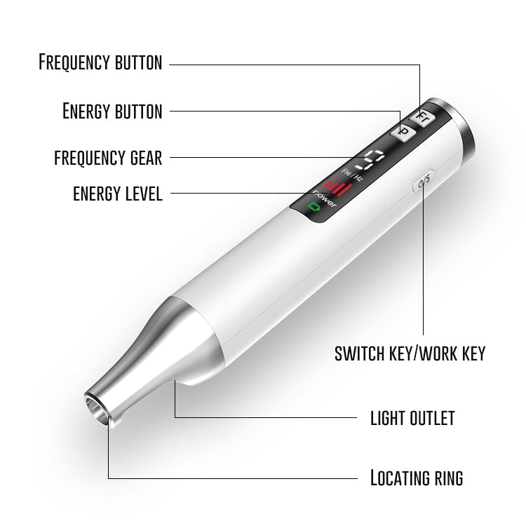AA-A401 Small Freckle and Mole Removal Pen Tattoo and Eyebrow Removal Beauty Instrument, Color: Red Light Battery