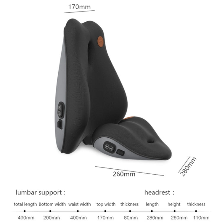 SR-21 Car Lumbar Cushion Headrest Seat Memory Foam Accessories, Style: Massage Lumbar Support (Brown)