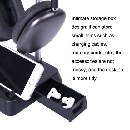 For AirPods Max Hifylux AP-HF5 Headphone Stand Mobile Phone Holder Storage Box(Black) - Anti-lost & Holder by Hifylux | Online Shopping South Africa | PMC Jewellery | Buy Now Pay Later Mobicred