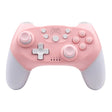 For Nintendo Switch Pro Wireless Bluetooth Handle with Macro Programming & Somatosensory Wake-up(White Pink) - free shipping - PMC TechLife - Order now!