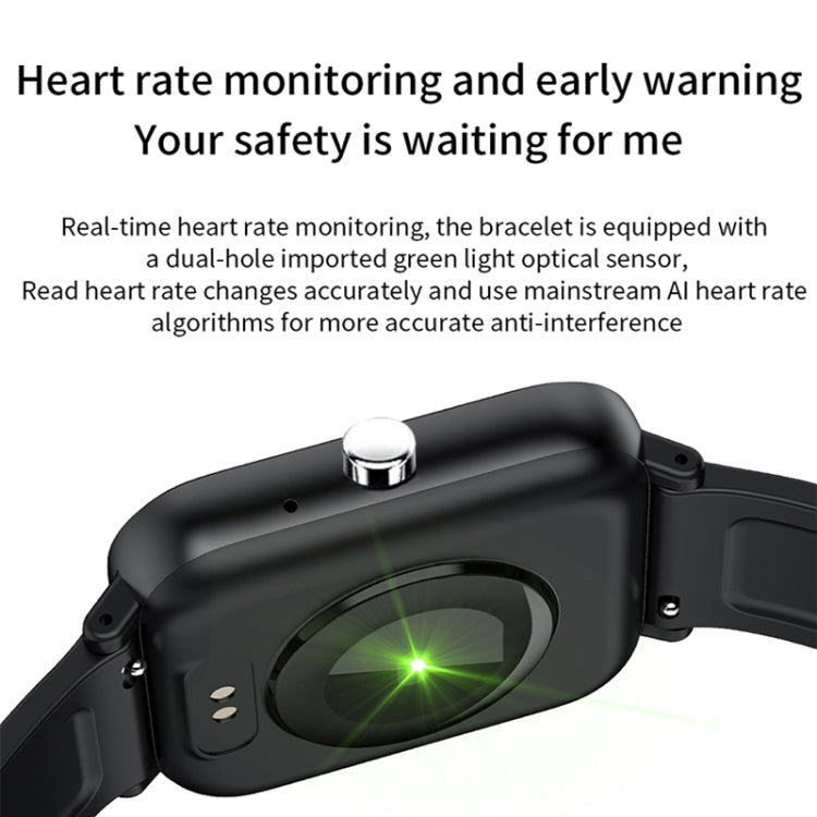 H10 1.69 inch Screen Bluetooth Call Smart Watch, Support Heart Rate/Blood Pressure/Sleep Monitoring, Color: Black