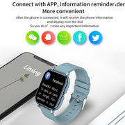 H10 1.69 inch Screen Bluetooth Call Smart Watch, Support Heart Rate/Blood Pressure/Sleep Monitoring, Color: Yellow