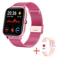 H10 1.69 inch Screen Bluetooth Call Smart Watch, Support Heart Rate/Blood Pressure/Sleep Monitoring, Color: Pink Net+Silicone - Smart Wear by PMC TechLife | Online Shopping South Africa | PMC TechLife