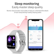H10 1.69 inch Screen Bluetooth Call Smart Watch, Support Heart Rate/Blood Pressure/Sleep Monitoring, Color: Pink Net+Silicone