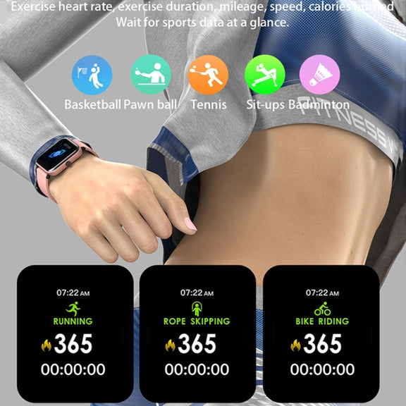 H10 1.69 inch Screen Bluetooth Call Smart Watch, Support Heart Rate/Blood Pressure/Sleep Monitoring, Color: Gold Net+Silicone