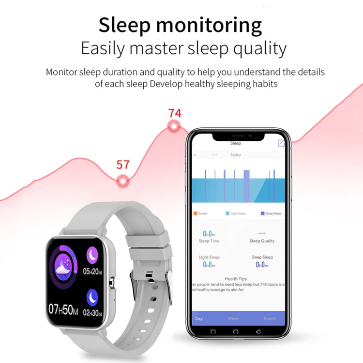 H10 1.69 inch Screen Bluetooth Call Smart Watch, Support Heart Rate/Blood Pressure/Sleep Monitoring, Color: Gold Net+Silicone