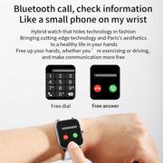 H10 1.69 inch Screen Bluetooth Call Smart Watch, Support Heart Rate/Blood Pressure/Sleep Monitoring, Color: Gold Net+Silicone