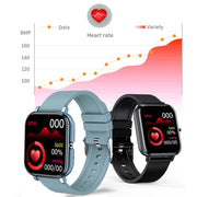 H10 1.69 inch Screen Bluetooth Call Smart Watch, Support Heart Rate/Blood Pressure/Sleep Monitoring, Color: Gold Net+Silicone