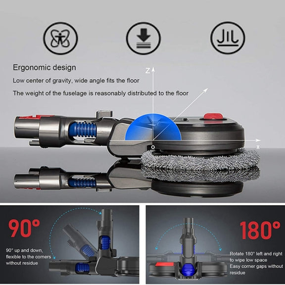 For Dyson V7 V8 V10 V11 Vacuum Cleaner Electric Mopping Head Integrated Water Tank With 6pcs Rag