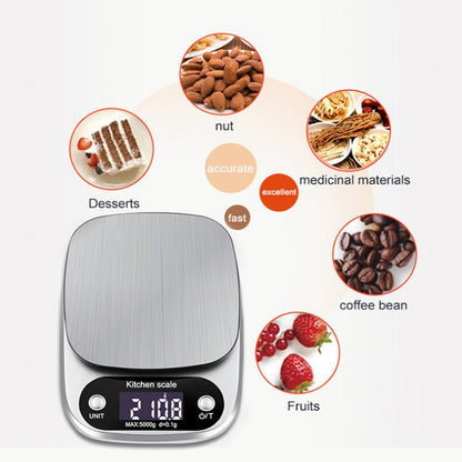 Small Multifunctional Kitchen High Precision Electronic Scale LCD Digital Display Food Scale, Model: 5kg/ 0.1g - Kitchen Scales by PMC Jewellery | Online Shopping South Africa | PMC Jewellery | Buy Now Pay Later Mobicred