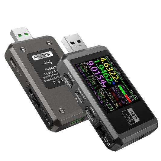 FNIRSI FNB48P USB Mobile Phone DC Power Charger Detector, Color: Without Bluetooth Black - free shipping - PMC Jewellery - Order now!