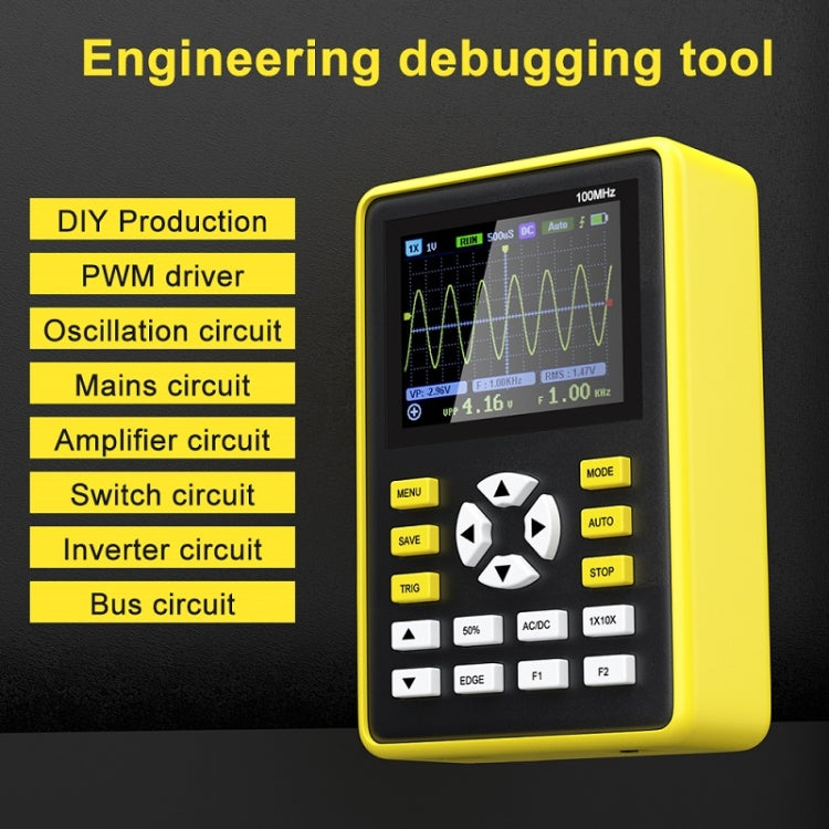 FNIRSI 2.4 Inch IPS Screen 100MHz Digital Oscilloscope(5012H) - free shipping - PMC Jewellery - Order now!
