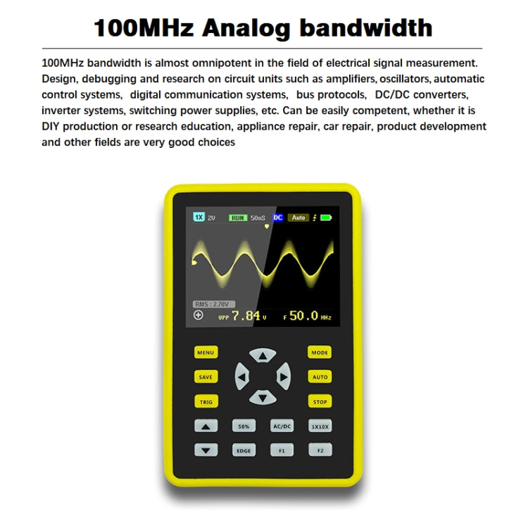 FNIRSI 2.4 Inch IPS Screen 100MHz Digital Oscilloscope(5012H) - free shipping - PMC Jewellery - Order now!
