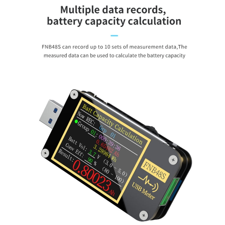 FNIRSI FNB48S USB Voltage Ammeter Multifunctional Fast Charge Tester, Specification: Bluetooth - free shipping - PMC TechLife - Order now!