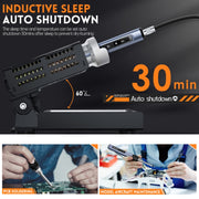 FNIRSI HS-01 Smart Soldering Iron Digital Display Portable Mini Soldering Station(Black BC2)