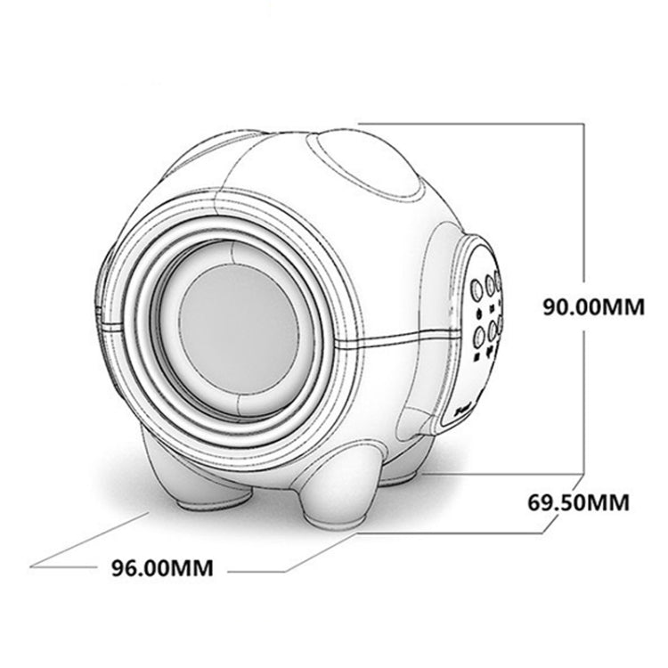 M18 Mini Space Panda Shape Wireless Bluetooth Speaker Desktop Portable Cartoon Audio(Red) - Mini Speaker by PMC TechLife | Online Shopping South Africa | PMC TechLife