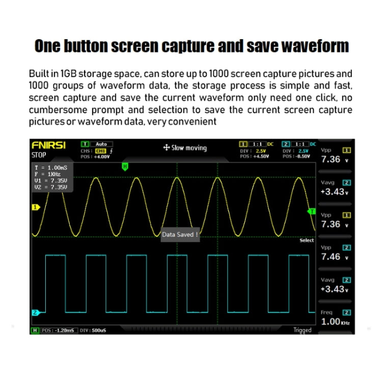 FNIRSI 1014D +P4100 Probe 2 in 1 Dual-channel 100M Bandwidth Digital Oscilloscope 1GS Sampling Signal Generator, US Plug - free shipping - PMC Jewellery - Order now!
