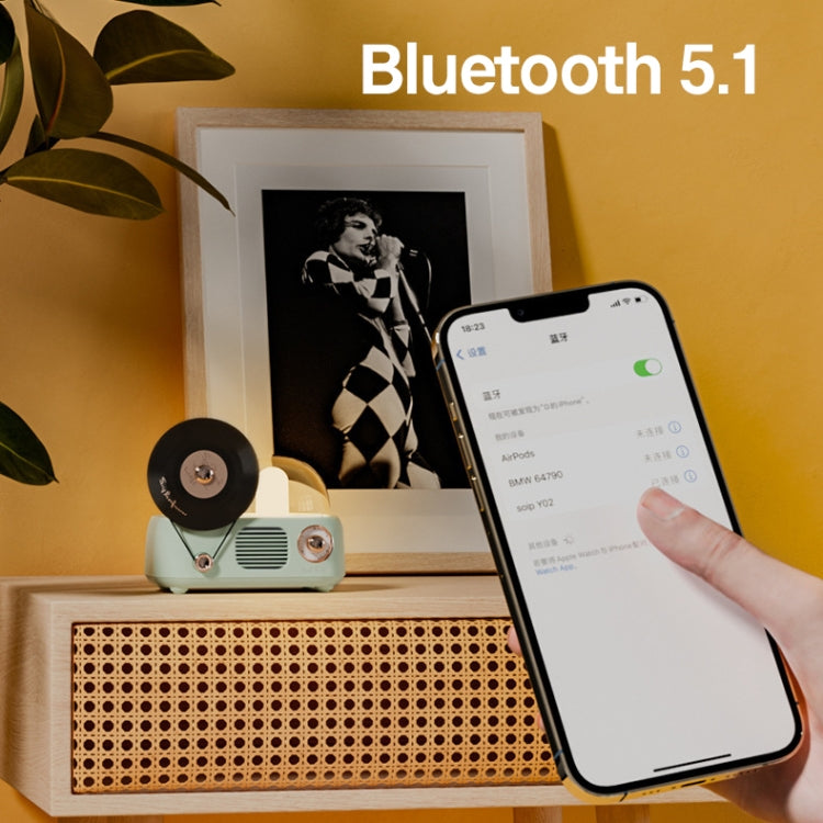Y02 Retro Vinyl Record Player Wireless Bluetooth Speaker Ambient Light Aromatherapy Bluetooth Audio(White) - Desktop Speaker by PMC TechLife | Online Shopping South Africa | PMC TechLife