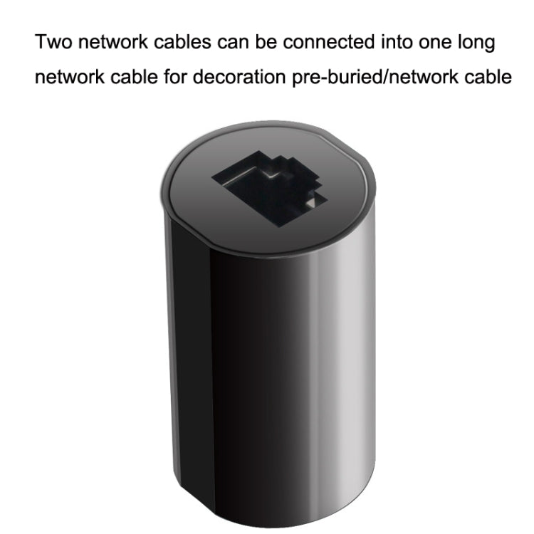 YM88013-Y Lightning Protection Version Network Straight-Through Head RJ45 Network Cable Double Pass Head(Black)