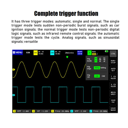 FNIRSI 1013D 1GS Sampling Dual Channel 100M Bandwidth Digital Oscilloscope, US Plug(English) - free shipping - PMC Jewellery - Order now!