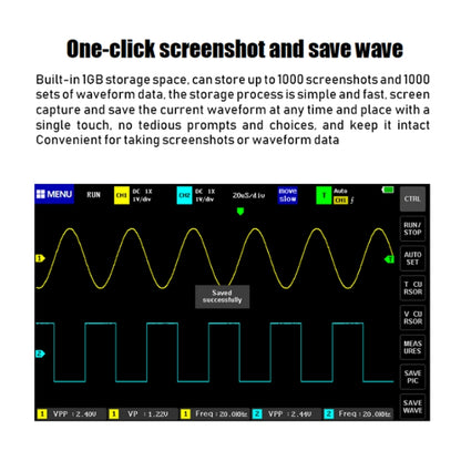 FNIRSI 1013D 1GS Sampling Dual Channel 100M Bandwidth Digital Oscilloscope, US Plug(English) - free shipping - PMC Jewellery - Order now!