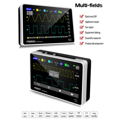 FNIRSI 1013D 1GS Sampling Dual Channel 100M Bandwidth Digital Oscilloscope, US Plug(English) - free shipping - PMC Jewellery - Order now!