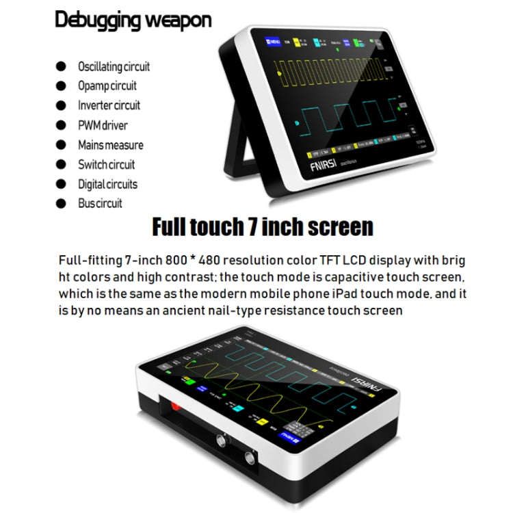 FNIRSI 1013D 1GS Sampling Dual Channel 100M Bandwidth Digital Oscilloscope, US Plug(English) - free shipping - PMC Jewellery - Order now!