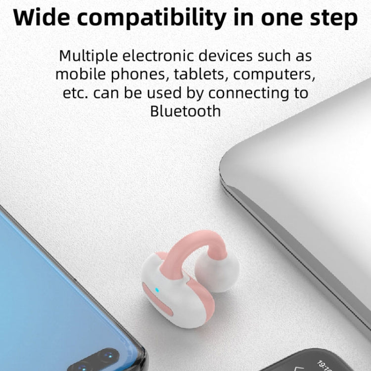 M-S8 Wireless Stereo Single Ear Clip-on Bluetooth Earphone(Blue)