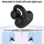 M-S8 Wireless Stereo Single Ear Clip-on Bluetooth Earphone(Blue)