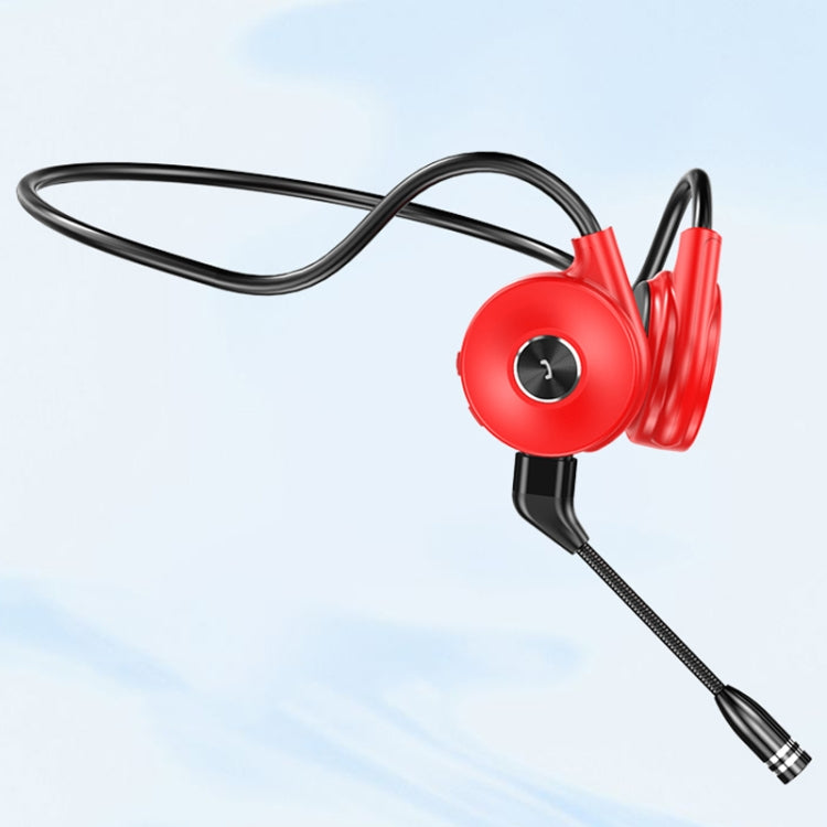 M1 Stereo Sound Running Sports Bone Conduction Bluetooth Earphones With Microphone(Red) - Neck-mounted Earphone by PMC TechLife | Online Shopping South Africa | PMC TechLife
